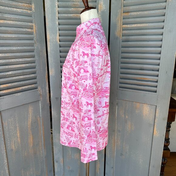 Katherine Way Ana Maria 1/4 Zip Pullover Mackinac Pink Pony Sz S NWT - Picture 7 of 16